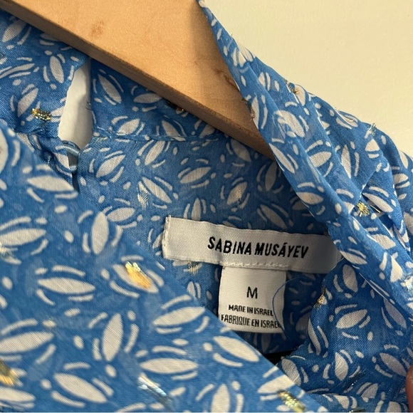 Sabina Musayev High Neck Ruffle Sleeve Top - Picture 2 of 3